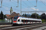 RABe 523 007, auf der S29, wartet am Bahnhof Rupperswil.