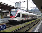 SBB - Triebzug RABe 523 047 im Bhf- Lenzburg am 05.02.2023