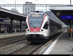 SBB - Triebzug RABe 523 070 im Bhf- Lenzburg am 05.02.2023