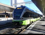 TransN - RABe 523 076 im Bhf. von La Chaux de Fonds am 28.01.2024