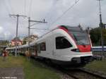 RABe 523 028 am 26.9.2010 beim Depot Biel.