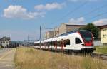 Am 25.Juli 2013 durchfuhr 523 041 als RE den Bahnhof Wauwil in Richtung Olten.