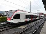 SBB - Triebzug RABe 523 045-8 im Bahnhof Rotkreuz am 25.09.2014