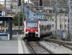 SBB - RABe 523 112 bei der Einfahrt im Bhf. Yverdon am 02.10.2022