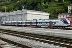 Tilo Flirt RABe 524 017 der am 22.10.22 beim Bahnhof Bellinzona abgestellt ist.