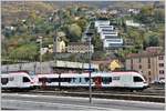 Abgestellte TILO ETR524 in Bellinzona. (14.11.2016)