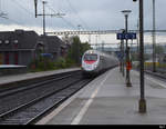 SBB - Unbekannter ETR 610 bei der durchfahrt im Bahnhof Herzogenbuchsee bei Strakem Regen am 04.05.2019