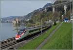 Ein SBB ETR 610 als EC 39 von Genève nach Milano beim Château de Chillon.