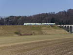 BLS - Regio nach Kerzers mit 2 NINA Triebwagen unterwegs beim Viadukt in Gümmenen am 24.03.2018