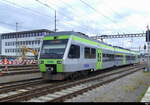 BLS - RABe 525 007 bei der ausfahrt aus dem Bhf. Langenthal am 03.04.2024