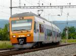 bls - NINA Triebzug 525 036-0 mit Werbung unterwegs bei Busswil als Regio nach Bern - Thun am 01.06.2008