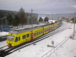 NINA RABe 525 37 als S5 nach Murten in Kerzers den 22.12.2009