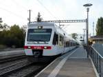 bls - NINA Triebzug RABe 525 038-6 unterwegs in Toffen am 05.09.2010