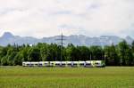 Zwei RABe 525 bei Kiesen am 09.06.2010