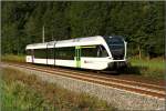 Elektrotriebwagen Stadler RABe 526 732 der Schweizer Regionalbahn Thurbo bei der berstellfahrt 97833 von Buchs nach Peggau.