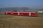 RABe 526 286-0 verlsst am 13.3.10 Riedbach.