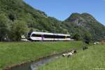 Ein GTW Triebwagen am 18.05.2013 bei Vild.