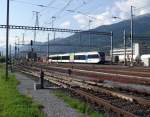 Am 02.06.2014 trifft der RABe 526 800-8 als S12 24228 im Endbahnhof Sargans ein.