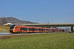 RABe 526 212 Traverso der SOB fährt Richtung Bahnhof Sissach.