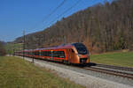 RABe 526 109 Traverso der SOB fährt Richtung Bahnhof Gelterkinden.