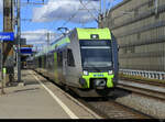 BLS - Triebzug RABe 535 102 bei der durchfahrt im Bhf. Ostermundigen am 19.02.2022