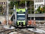 bls - Nachschuss vom Triebwagen RABe 535 105-1 nach Brnnen Westside bei der ausfahrt aus dem Bahnhof Bern am 11.09.2011