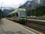 RABe 535 122 als RE 4265  Lötschberger  (Bern - Spiez - Brig) am 23.7.2015 bei der Abfahrt in Kandersteg.