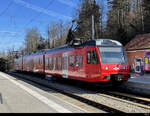 SZU - Triebzug Be  552 013-4 am Endpunkt der Linie auf dem Uetliberg am 13.03.2022