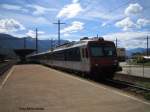 RBDe 560 055-6 ''Saint-Blaise'' am 3.8.07 mit einer S2 nach Bellinzona in Giubiasco.