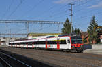 Abt NPZ Domino 39-43 861-6, auf der S23, fährt beim Bahnhof Rothrist ein.