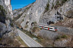 Am 29.03.2021 ist SBB RBDe 560 237-0 ist als ICN Ersatz unterwegs als IC51 1624 von Basel SBB nach Biel/Bienne und konnte hier bei Moutier aufgenommen werden.