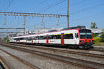 ABt NPZ Domino 50 85 39-43 895-4, auf der S29, fährt am 22.08.2023 beim Bahnhof Rupperswil ein.