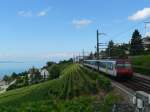 Ein RBDe 560 durchfhrt Grandvaux, 29.7.2011