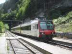 Domino bei Einfahrt in Gnsbrunnen. Dieser Domino wurde mit dem Logo der zuknftigen S-Bahn Freiburg beklebt, 12.08.2011.