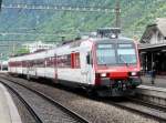 SBB - Regio nach Monthey mit dem Triebwagen RBDe 4/4 560 411-1 in Martigny am 10.05.2010