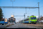 BLS ABt 973 mit einem RBDe 565 am 19.03.2020 im Bahnhof Thurnen