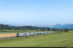 BLS RBDe 565 721 ist am 09.08.2020 im Gürbetal als S4 nach Langnau i.E.