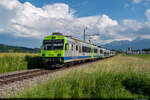 Kurz bevor die Schlechtwetterfront einbrach, konnte ich am 10.06.2021 BLS RBDe 565 738 als S4 15467 von Thun nach Langnau i.E.