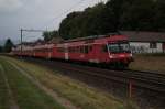 RBDe 566 233-3 verlsst am 3.9.11 Busswil als R 5568 nach Kerzers.