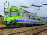 bls - Regio von Biel nach Bern-Belp beim Halt im Bahnhof Brgg am 14.04.2012 ..