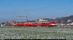 BLS RBDe 566 221 (vermietet an die CJ) auf Überfuhr Alle - Oberburg am 11.