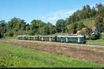 [Archiv] Zu  125 Jahre rechtsufrige Zürichsee-Bahn  fuhr SBB Historic BDe 4/4 1643 als Extrazug auf der Linie und konnte hier am 29.09.2019 kurz vor Feldbach ZH aufgenommen werden.