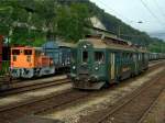 Der BDe 4/4 der OeBB am 29.08.2008 bei der Einfahrt in Klus.