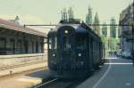 SBB - Triebwagen BDe 4/4 1644 in Rorschach Hafen im Mai 1985 .. Bild ab Dia