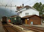 Der BDe 4/4 1632 bei einer Rangierfahrt am 29.08.2008 in Balsthal.