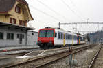 Oensingen-Balstal-Bahn/OeBB.
DSF-RBe 540 074-2, ehemals OeBB/SBB mit unpassendem Steuerwagen als Testzug bei der Emmentalbahn in Sumiswald-Grünen am 3. März 2021.
Der Fotostandort wurde mit für diese einmalige Aufnahme bewilligt.
Foto: Walter Ruetsch