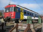 Der SBB RBe 540 006-4 steht ausgeschlachtet und aufgebockt in Balsthal, 09.11.2011.