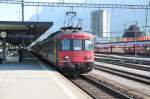 Lokmangel? IC nach Chur mit Triebwagen RBe 540 034-6  als Zugpferd  am 07.06.13 in Landquart.Die Triebwagen verkehren als Lok und sind fr Reisende geschlossen.