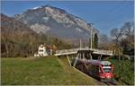 S2 1564 nach Chur mit ABe 4/16 3103 im Weiler Campagna zwischen Bonaduz und Reichenau-Tamins.