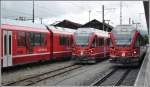 Allegras gewinnen langsam aber sicher die Oberhand bei der RhB, wie hier im Bahnhof Landquart.(16.08.2012)